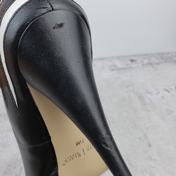 💙 2/$29! Mix & Match! WHBM heels, SO UNIQUE & ATTRACTIVE!Leather Pump, Peep Toe! - Picture 11 of 11